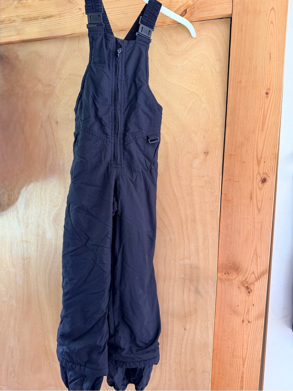 Kids Black Insulated Snow Bib Overalls